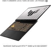 TUF Gaming F16 FX608JMR-F16I75060-i7 1450-16GB DDR5 5600MHz-512gb SSD-RTX5060 8GB-FHD 165Hz-W